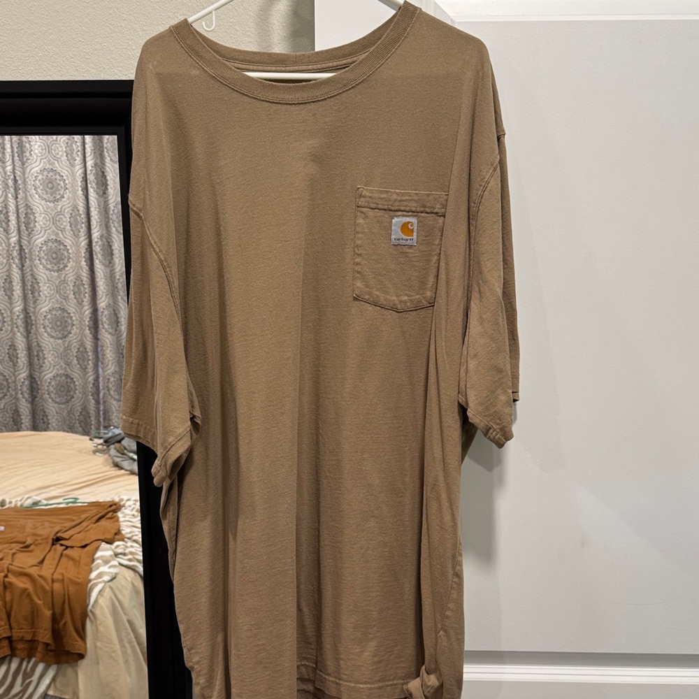 Carhartt Men's Tan Short Sleeve Pocket Tee